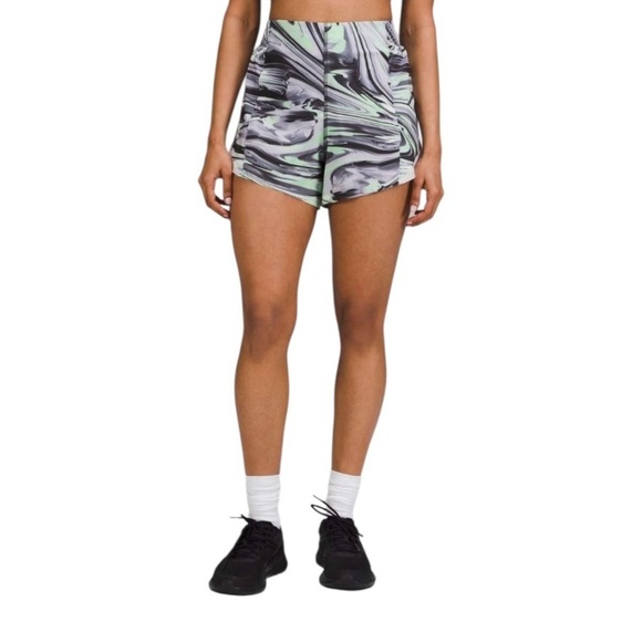 Lululemon Hotty Hot High-Rise Short Special Edition Paint Glide Warp Size 2 - Picture 1 of 13